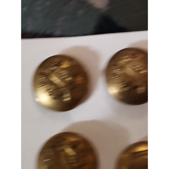 Vintage Brass Military Band Buttons Lot (4) – Lyre Harp Musician Insignia - Picture 4 of 9